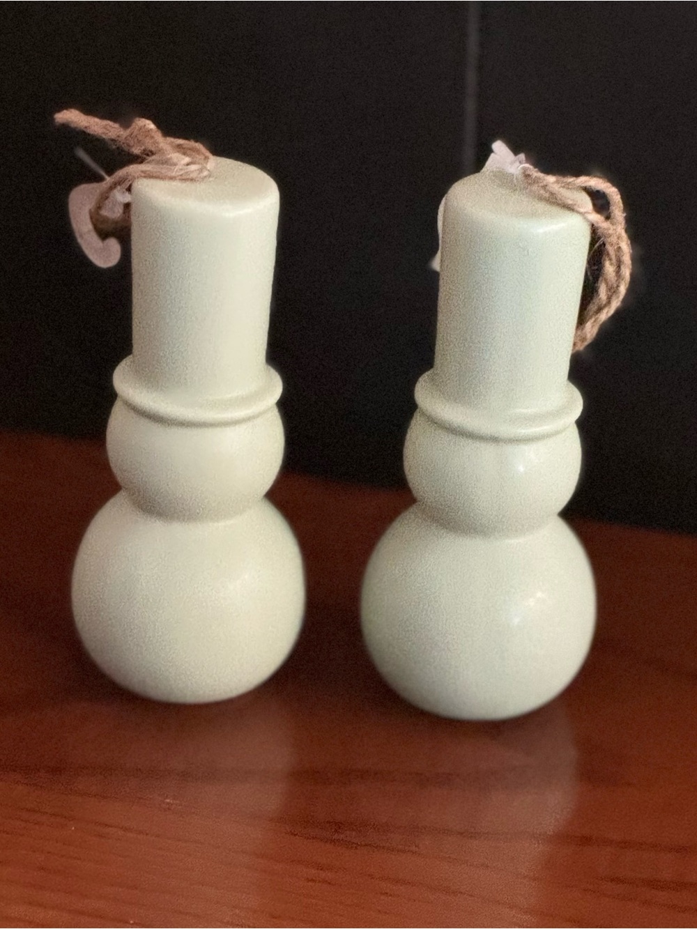 Holiday Time-Ceramic Snowman Ornaments- Set of 2